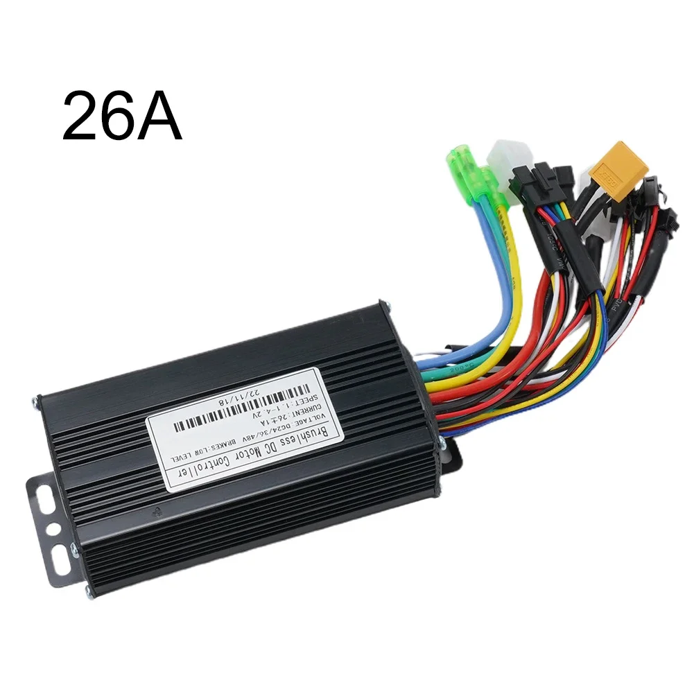 JN 36/48V E-Bike Controller Brushless Electric Scooter For UART No.2 Protocol Controller Sine Wave 26A 500/750W SM Three Mode