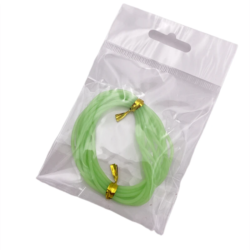 2Pack*2mGlow Tube Fishing Night Luminous Fluorescent Tube Line Rig Making Silicone Glow Pipe Fishing Sleeve Bait Rig