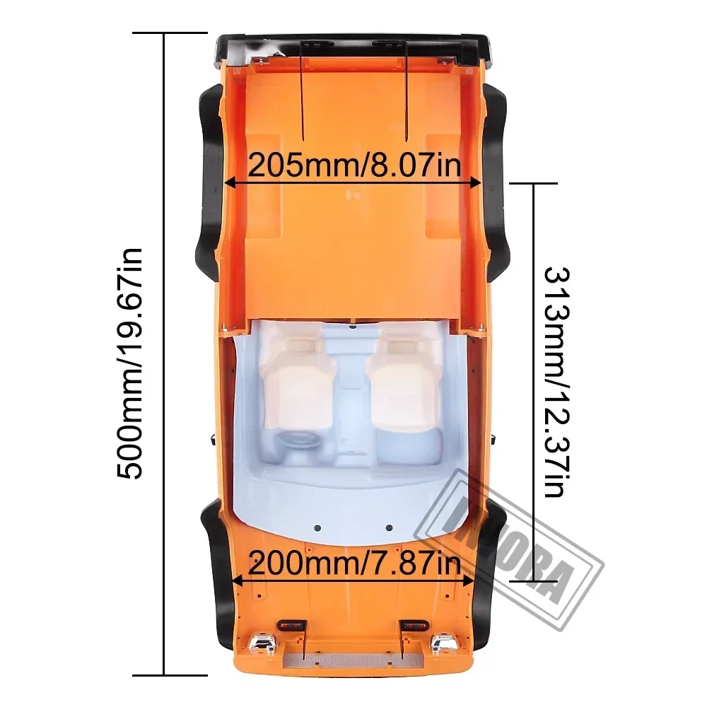 INJORA 313mm Wheelbase Pickup Truck Cherokee Body Shell Kit for 1/10 RC Crawler Car Axial SCX10 & SCX10 II 90046