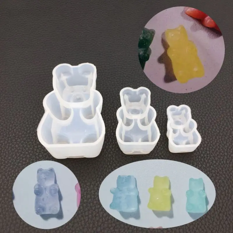 Gummy Bear Candy Silicone Mold Cake Chocolate Fondant Resin Pendant Jewelry DIY 40GB