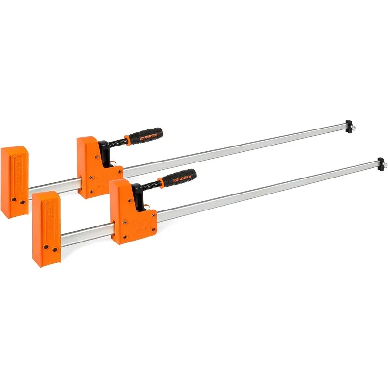 48-inch Bar Clamps, 90°Cabinet Master Parallel Jaw Bar Clamp Set, 2-pack