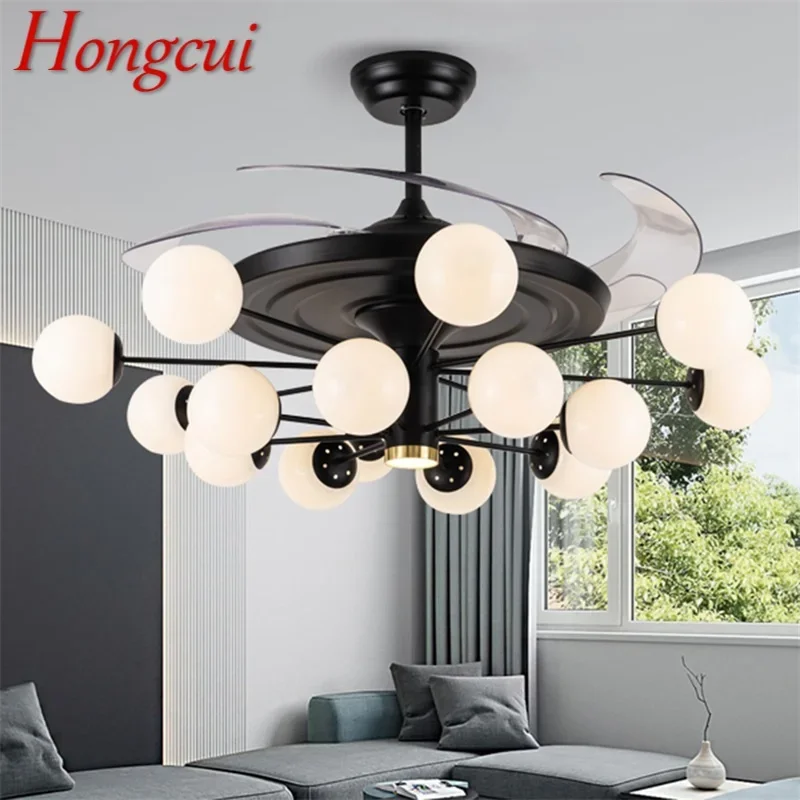 Hongcui Modern Ceiling Fan Lights Big 52 Inch Lamps Remote Control Without Blade For Home Dining Room