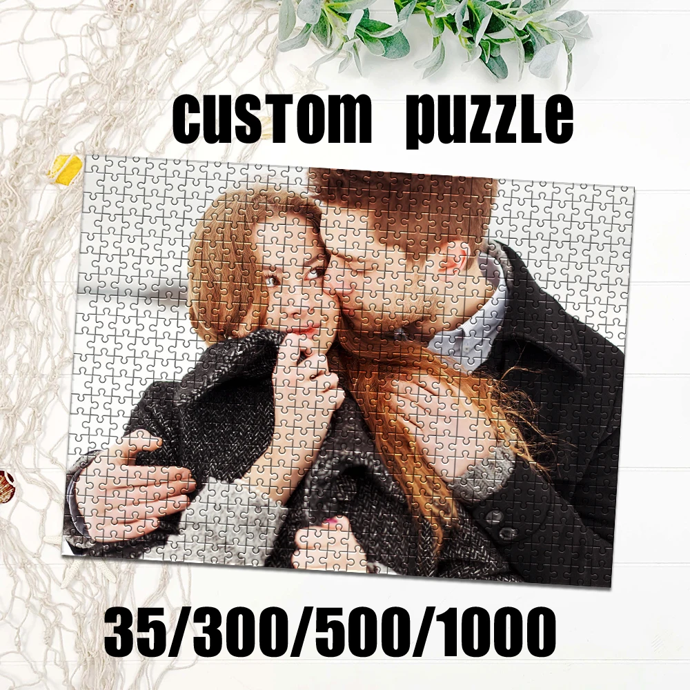 35/300/500/1000pcs Personalized Custom Photo Puzzle Customize for Dad, Grandmother, Grandad, Godmother