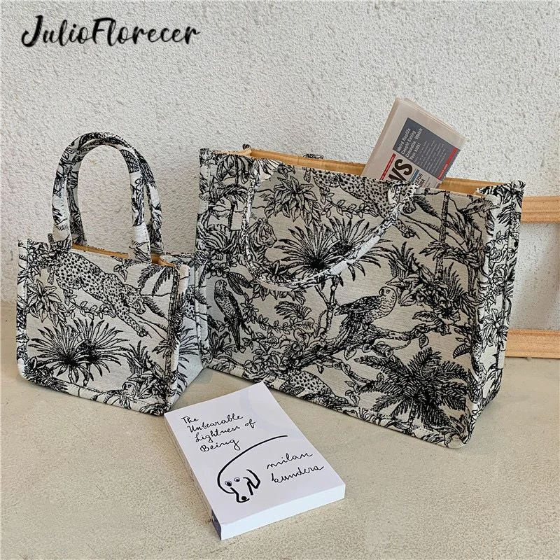 

JulioFlorecer Vintage Printing Women Shoulder Bag Large Capacity Tote Bag For Ladies 2023 Trend Shopper Handbag Messenger Bag