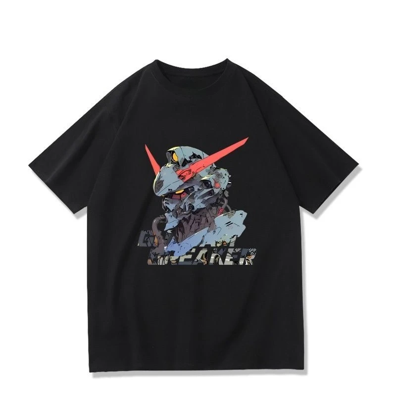 

Bandai Genuine Mobile Suit Gundam Zagu Animation Joint Short Sleeve T-Shirt Men's and Women's Summer Cotton Top