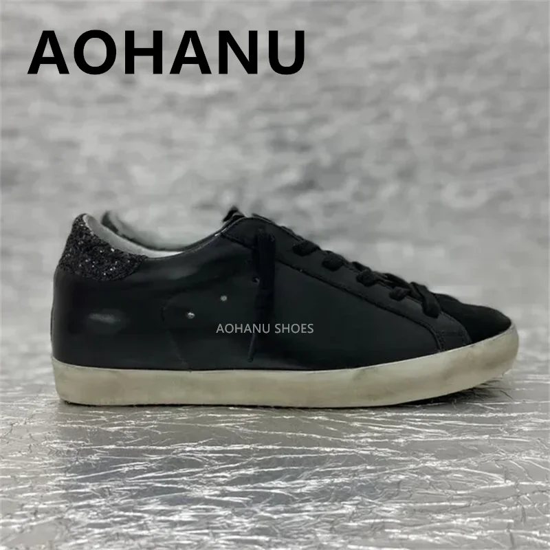 Sneaker Natural Leather Men\'s Sports Shoes Luxury Suede Lace Up Women\'s flat Shoes 35-46 Casual Running Shoes Classic Star Shoes