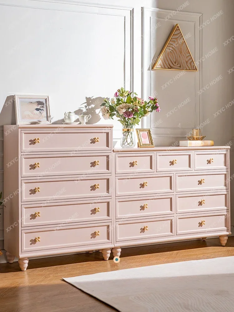 

Американский шкаф из цельной древесины, роскошный вертикальный комод с пятью ящиками, комод для гостиной