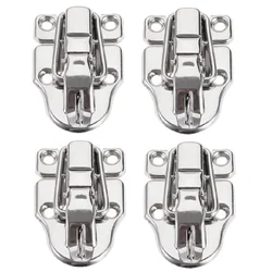 4Pcs 40*60mm Vintage Lock Antique Jewelry Box Hasps Drawer Latche Suitcases Toggle Latch Buckle Clasp Furniture Hardware + Screw
