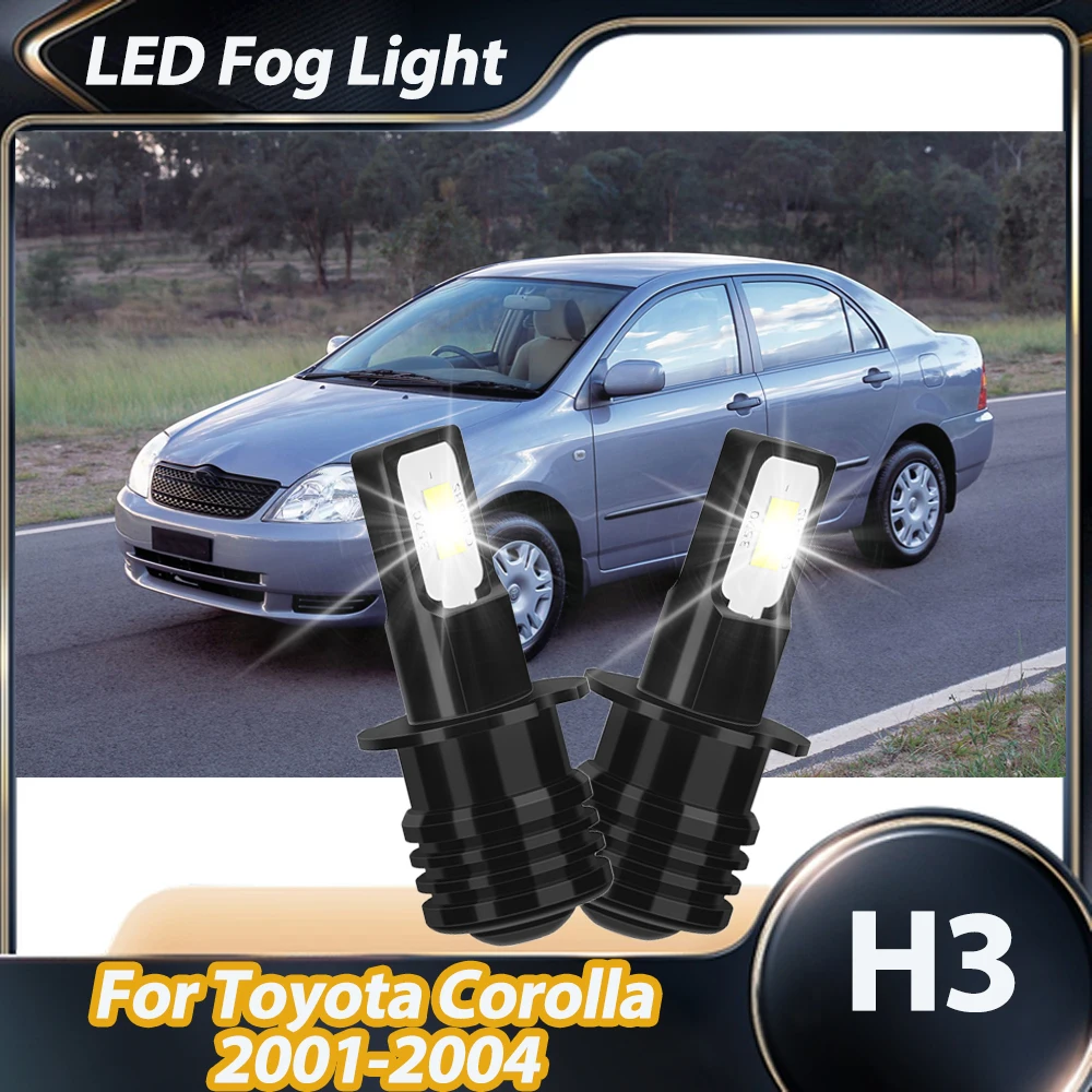 

Для Toyota Corolla 2001-2004 гг., 2 шт., светодиодные противотуманные фары H3, 15000 лм, ярко-белые, 6000K, для дневного ходового освещения