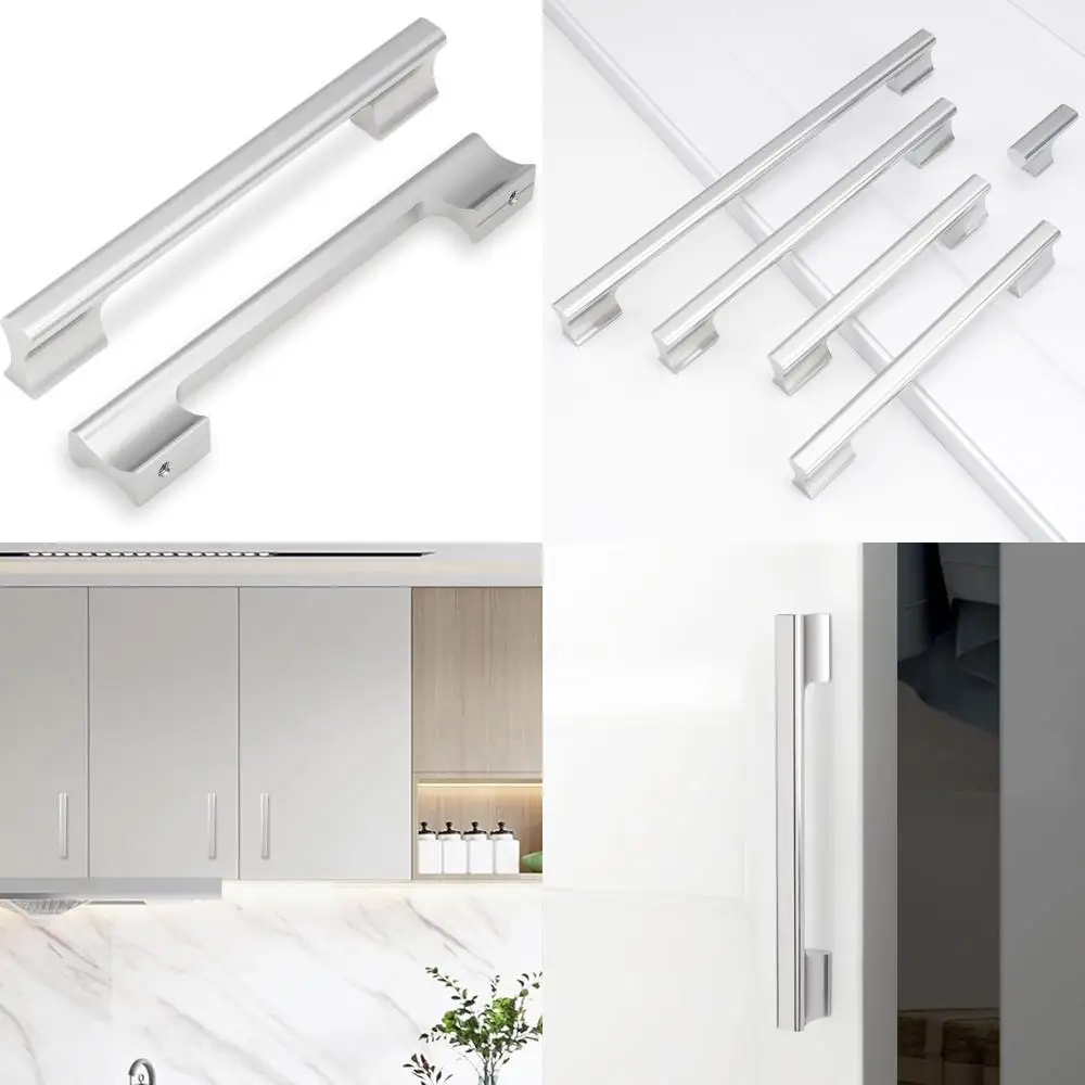 

Kitchen Cabinet Handles 6-1/4 Inch Brushed Satin Nickel Pulls Silver Drawer Hardware Modern Kitchen Cabinet Hardware Options