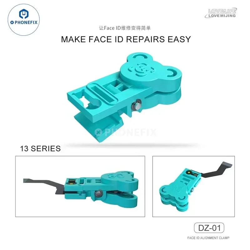เครื่องจัดตำแหน่งไอดีบนใบหน้า DZ-01YCS-F15 mijing สปริงปรับความยากในการจัดตำแหน่งแบบจุดสำหรับ iPhone 13/14/15PROMAX