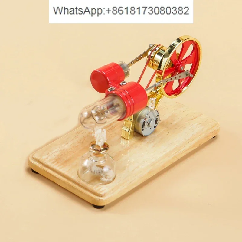

External combustion Stirling engine, four-cylinder model, physical science experiment, Mini Alloy Starter Motor