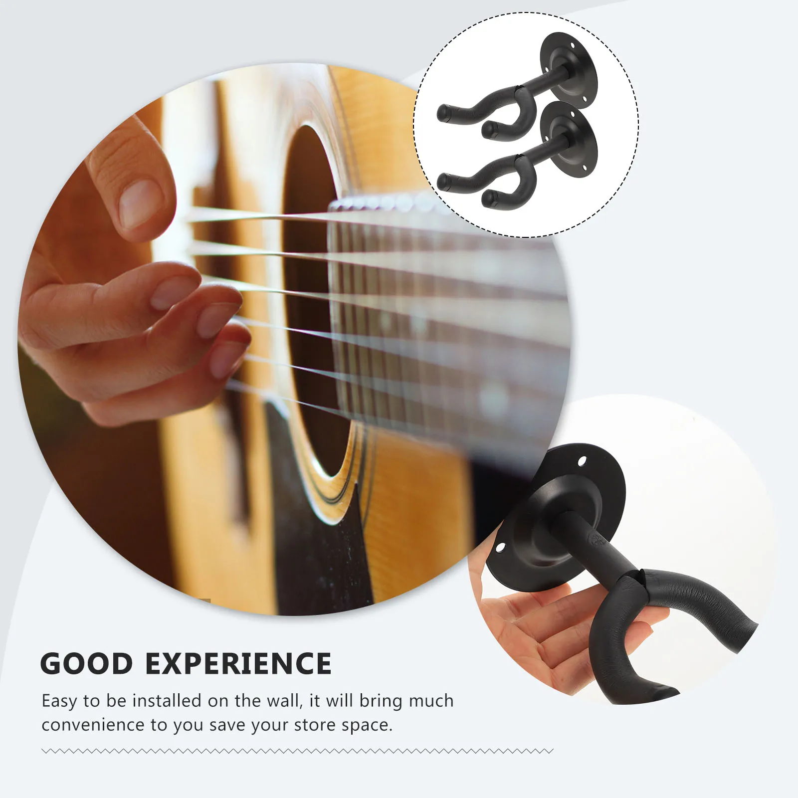 

2 Sets Guitar Hook Wall Mount Displaying Ukulele Stand Shelf for Shop Sponge Hanger