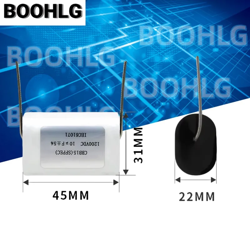 1PCS CBB16 1200V 10UF high-voltage welding machine capacitor non inductive axial absorption capacitor 1200VDC 10UF