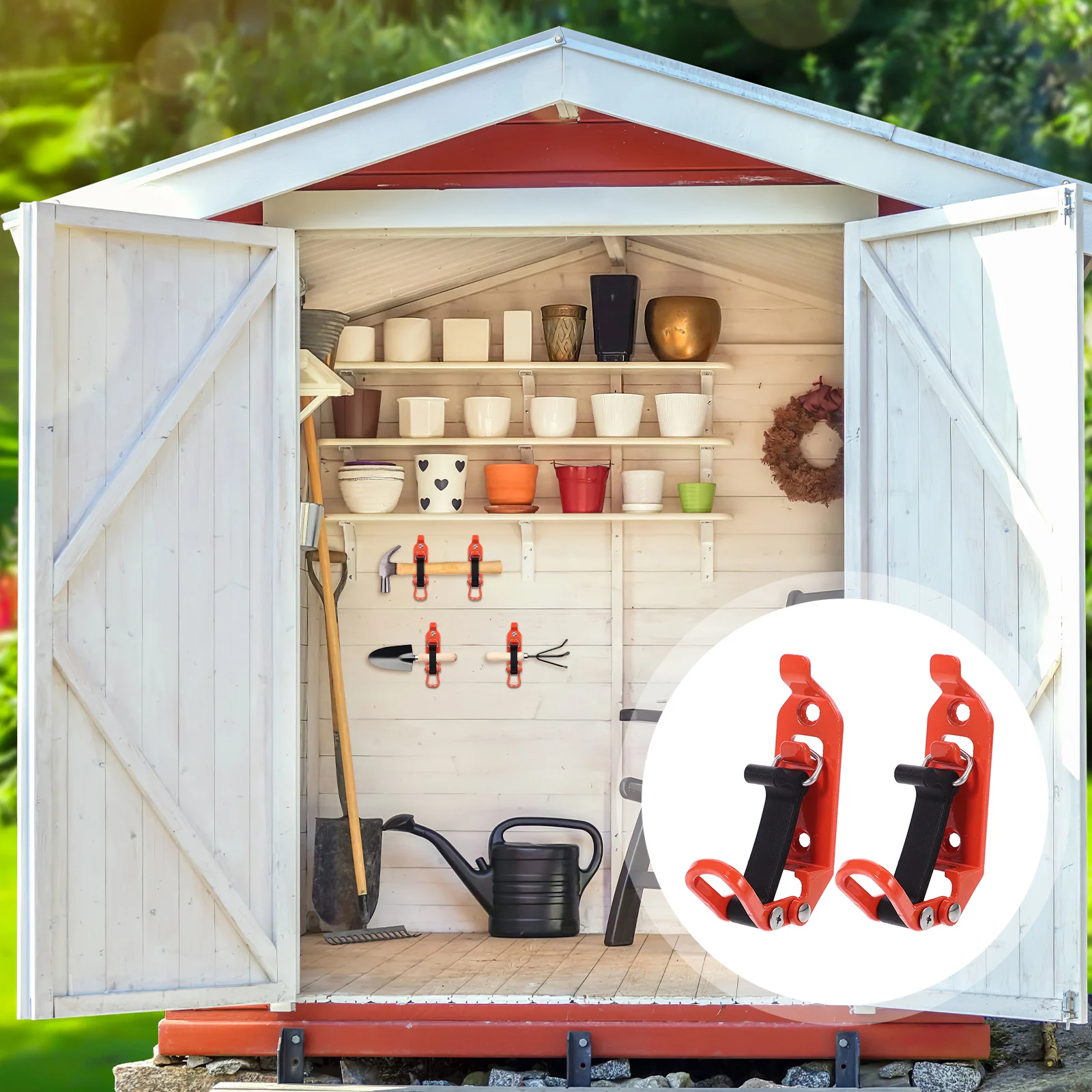 

2Pcs Zinc Alloy Clamp Rack Shovel Mount Car Roof Rack Mounting Bracket Metal Shovel Holder Clamp Stand Car Accessories