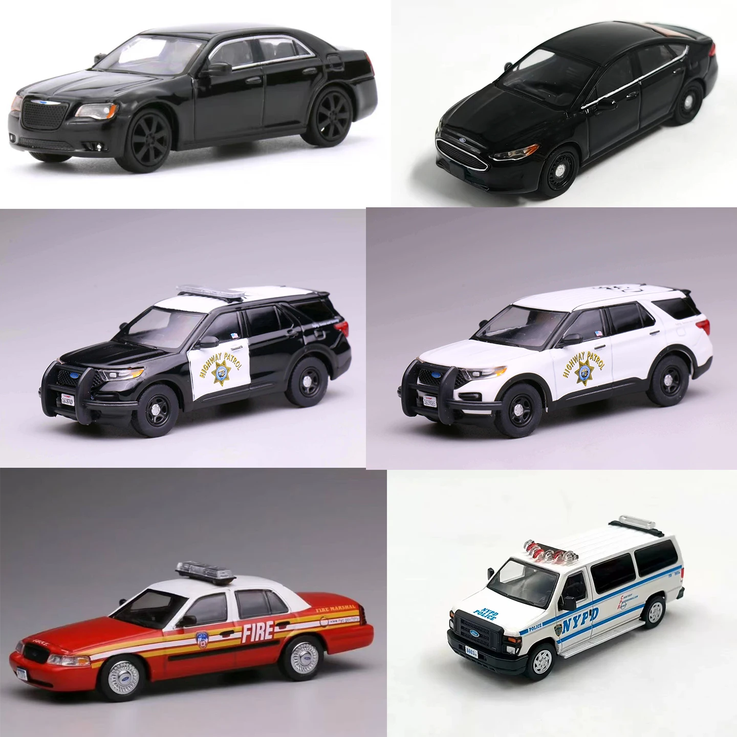 

596 1/64 Ford Explorer Chrysler 300C Tahoe Van Chicago VAN Car Alloy Motor Vehicle Diecast Metal Model Kids Toys Boys