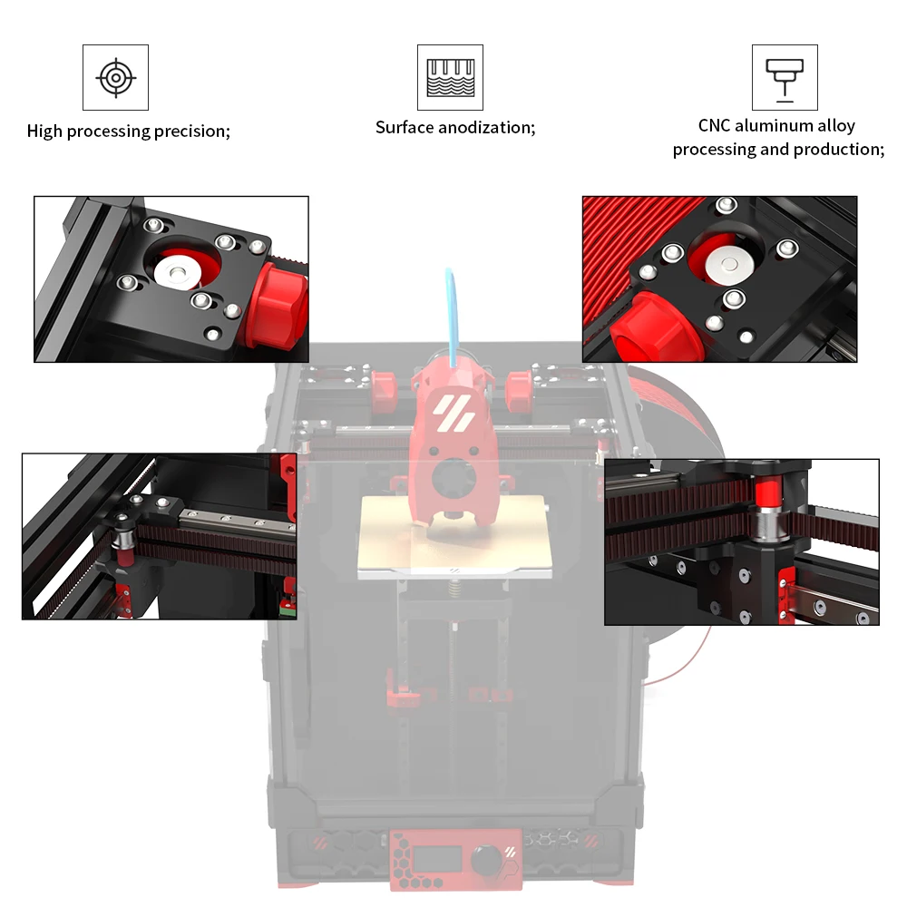 Upgraded Voron V0 CNC Aluminum Alloy Metal Parts 6061-T6 Lightweight Printed Parts Frame Machined 3D Printer Accessories