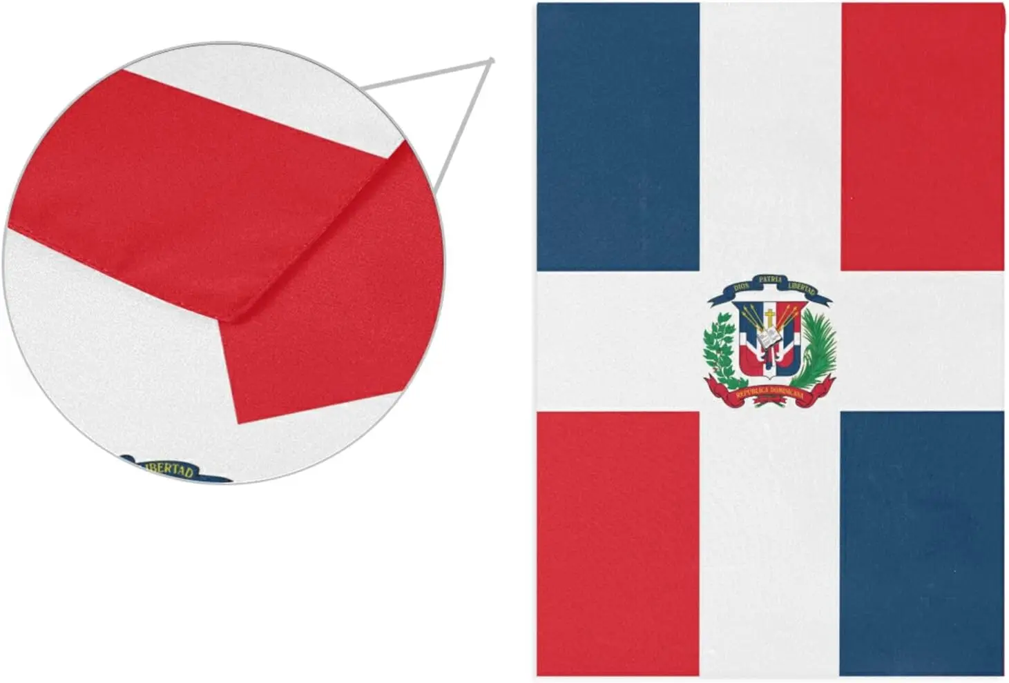 Dominican Garden Flag Dominican Republic Flag Double Sided Polyester Flag Small Yard Flag for Holiday Outdoor Decorations 12x18