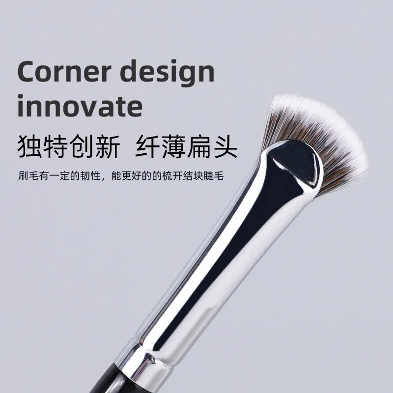 1PC Fan-shaped Eyelash Brush Soft No Shedding Professional Beauty Eyelash Makeup Brushes Mascara Highlighter Powder Smudge Tool