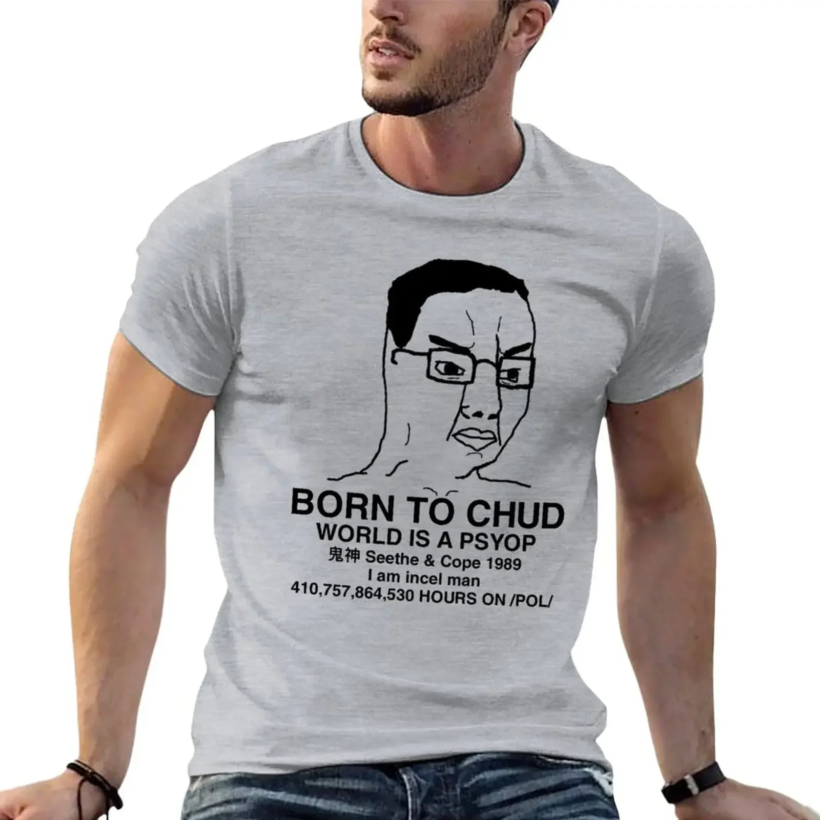 New Born To Chud T-Shirt Quick-drying T-shirt Cute Clothes Aesthetic Clothes Aesthetic Clothing Mens Clothing