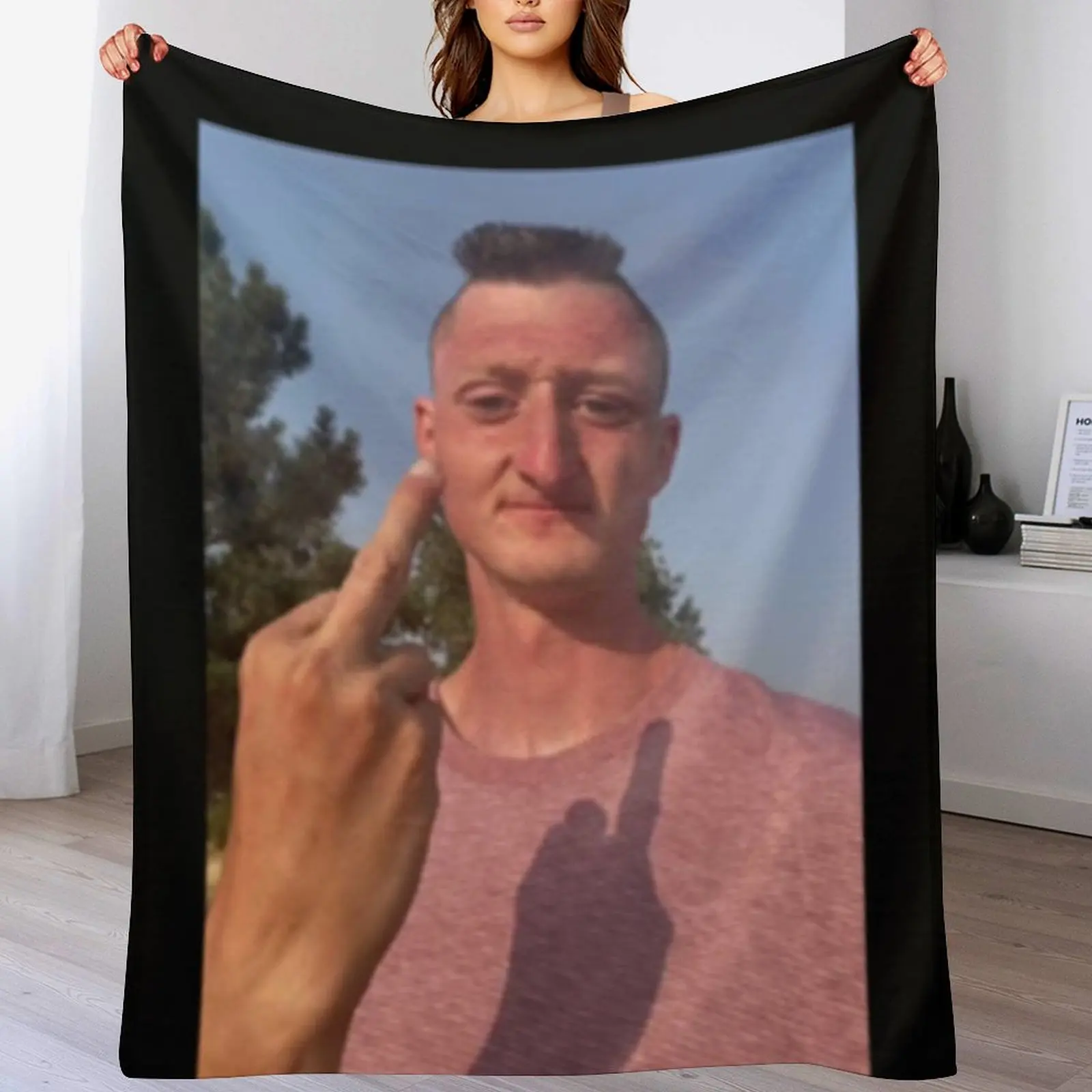 

Daniel Larson Angry Classic Essential Throw Blanket Soft Comfort Blanket for Reading Watching TV