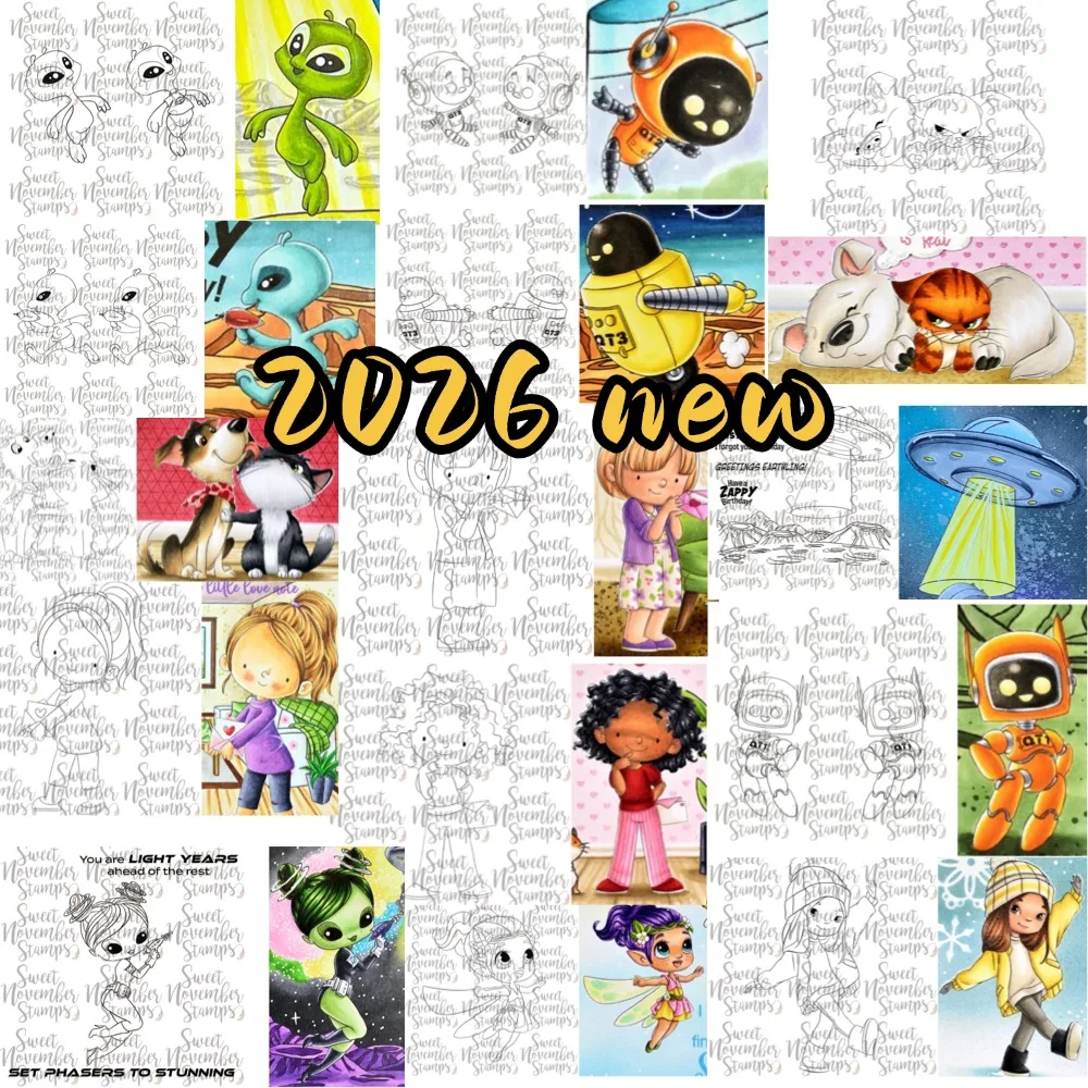 2026 new alien  Stamps For DIY Scrapbooking Crafts Maker Photo Album Template Handmade Decoration 2026 New