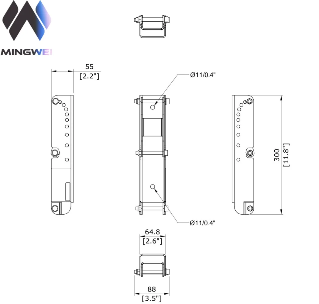 MW Audio X-UTIL 8 Zoll Lautsprecherständer Montage-Kit für X-Serie Lautsprecherständer Zubehör – Detail 1