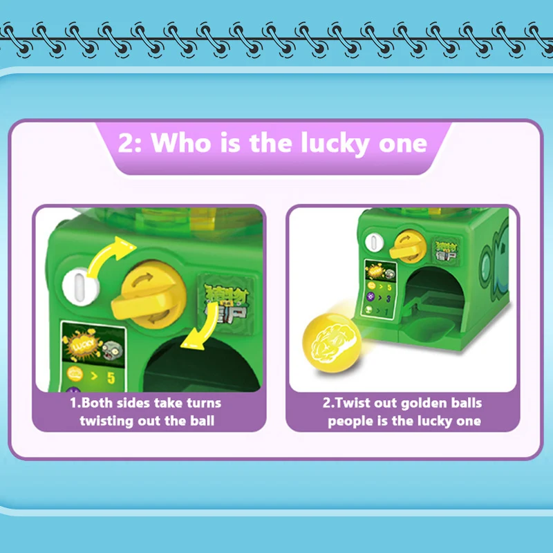 Original Plants vs. Zombies Mini Building Block Capsule Machin Children's Toys Christmas Gifts Parent-child Interactive Toys