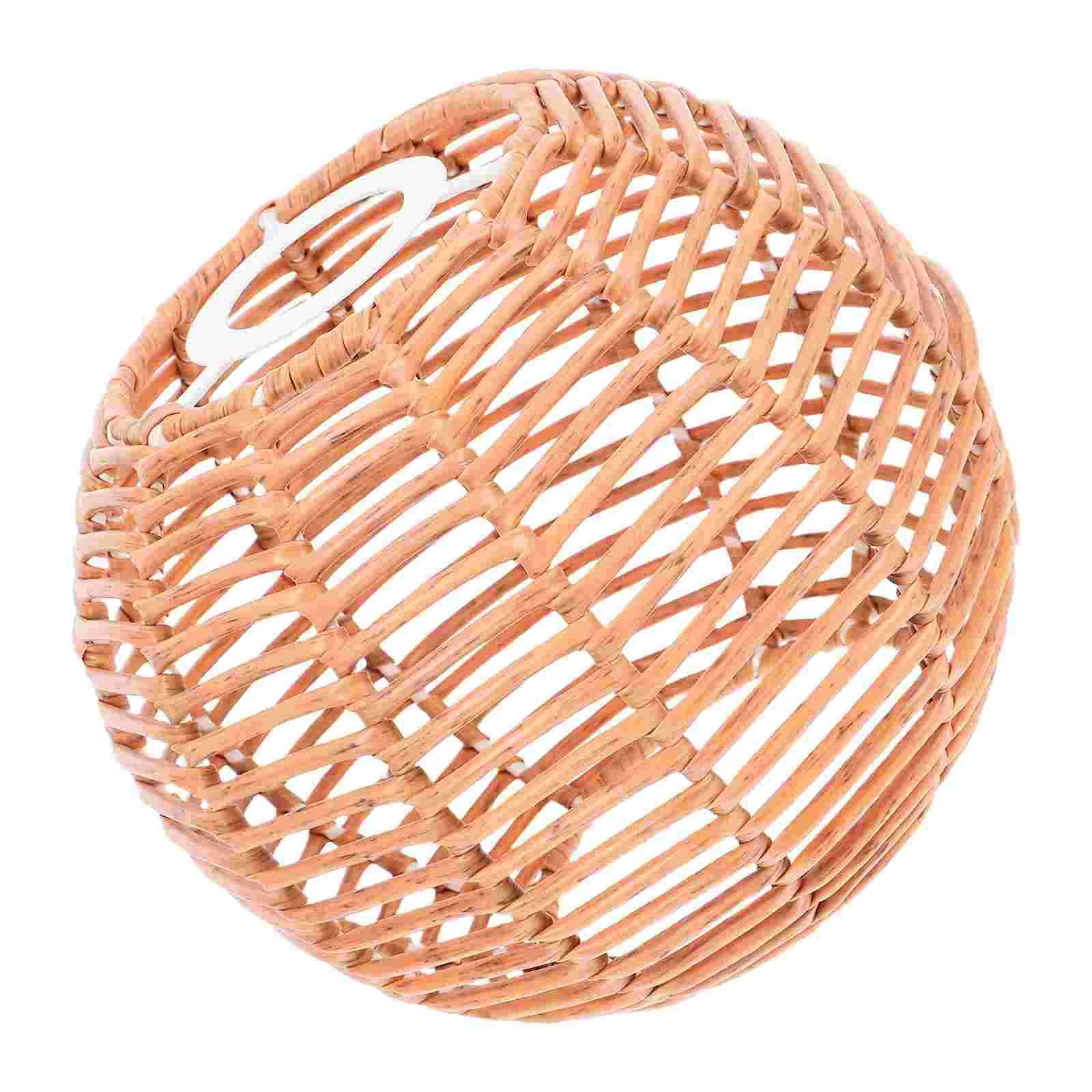 레트로 샹들리에 짠 갓 일본식 실내 장식 천장 팬 라이트 커버 모조 고리 버들 등나무 가지