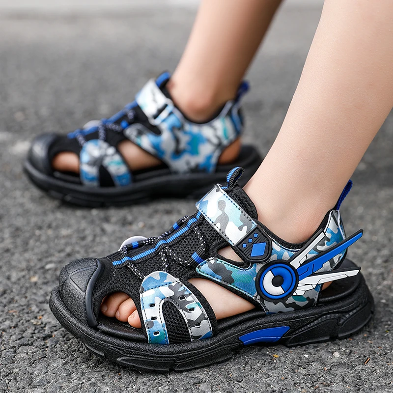 2024 New Summer Kid Non-Slip Shoes Boys Girls Beach Sandals Two Wear Antiskid Lightweight Fashion Sneaker Water Shoe For Child