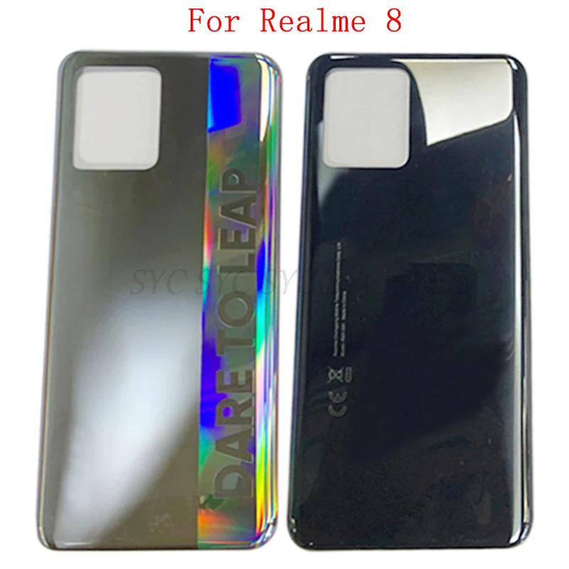 

Battery Cover Rear Door Case Housing For Realme 8 Back Cover with Logo Repair Parts