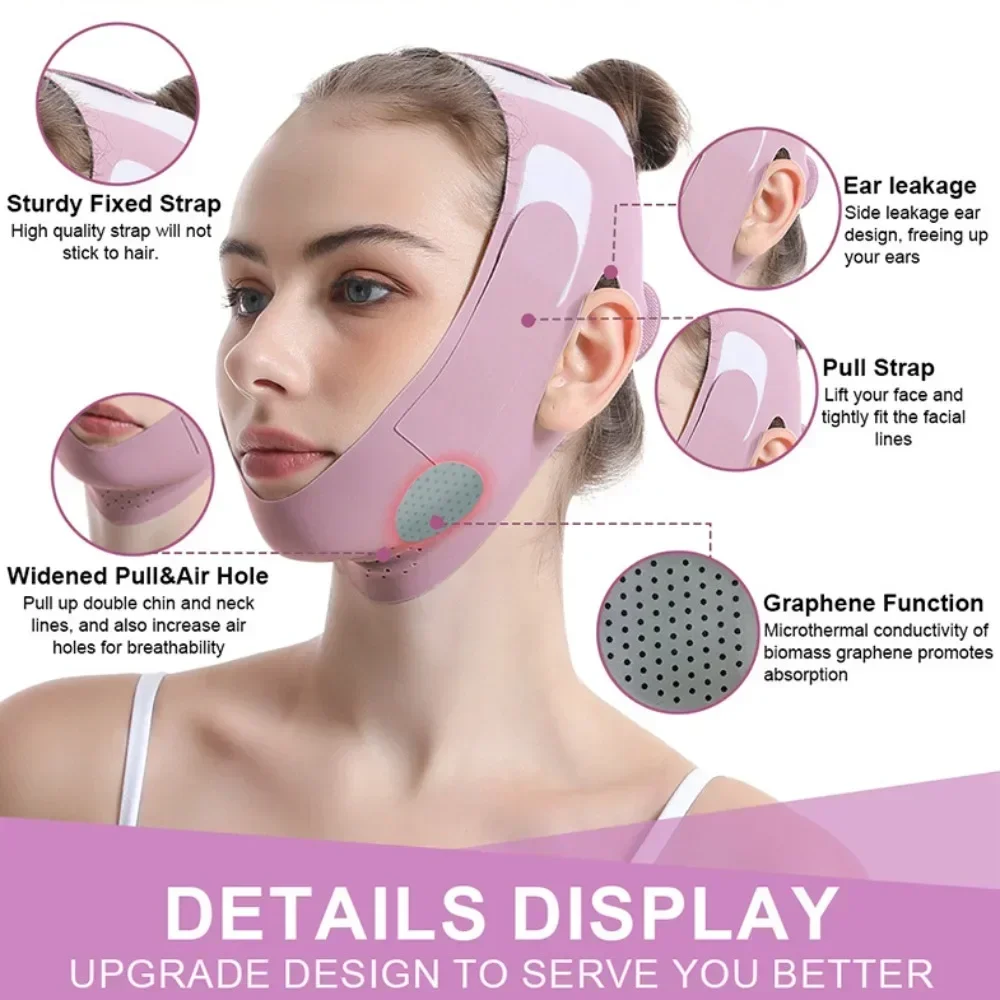 Fasciatura dimagrante per il viso V Line Shaper per il viso Mento per il viso Cintura per il sollevamento delle guance Grafene Antirughe Face Lift Up Strap Strumenti per la cura della pelle