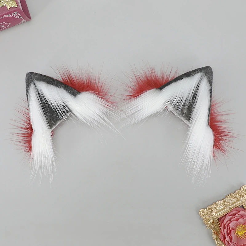 COSPLAY Electric Animal Ear Headband Moving Furry Fox Ear Headgear Removable Cute Hair Accessories TYPE-C Charging Port Handmade