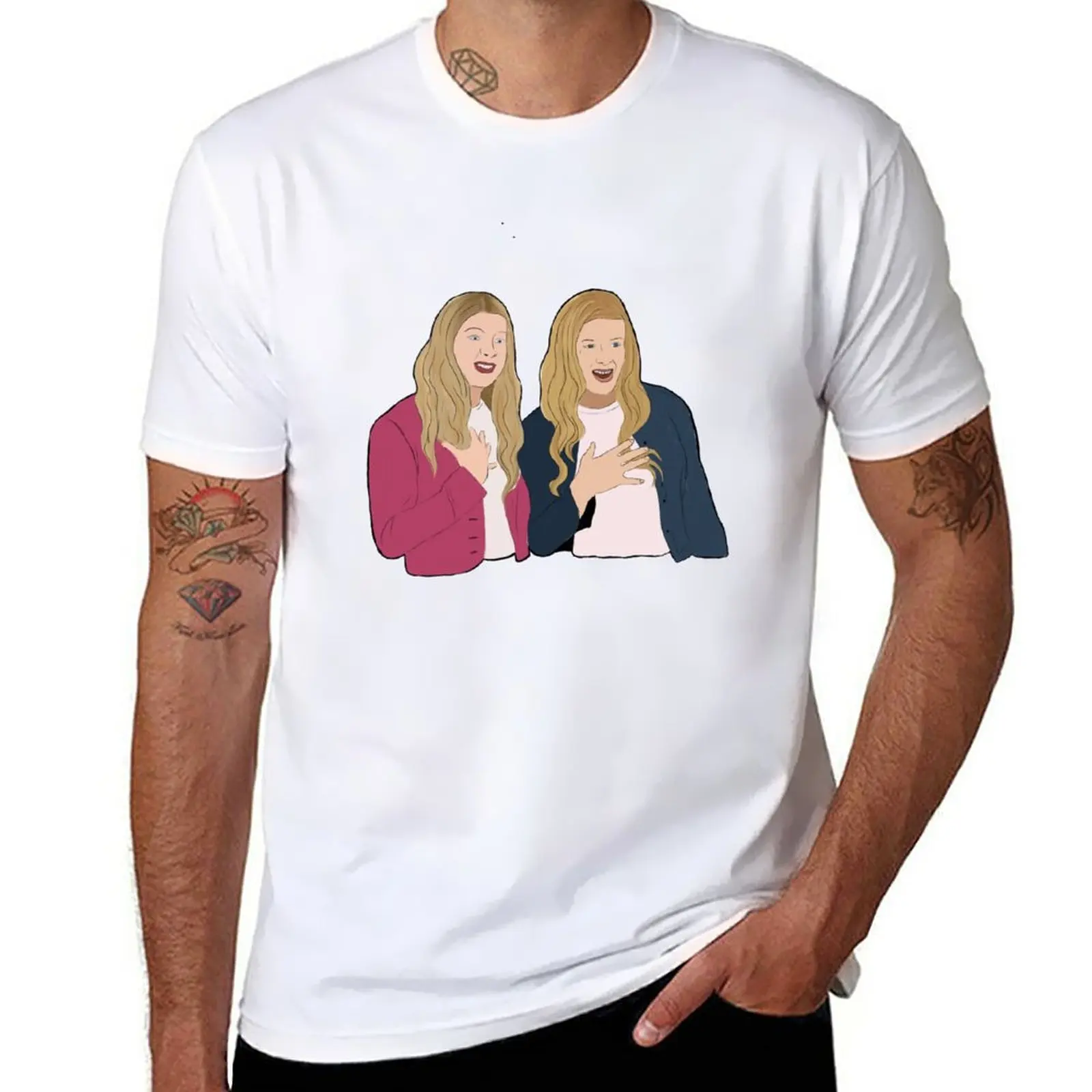 White chicks T-Shirt Blouse plus sizes sweat cute tops Short sleeve tee men