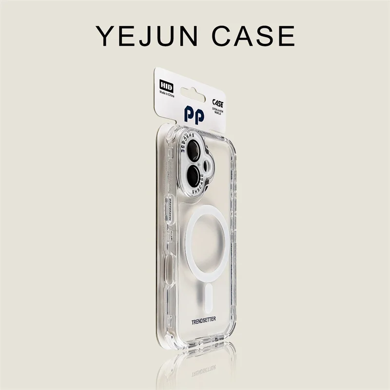 Three in one thick blue phone case suitable for iPhone 13, 14, 15, 16 Pro Max Plus magnetic anti drop protective case view 5