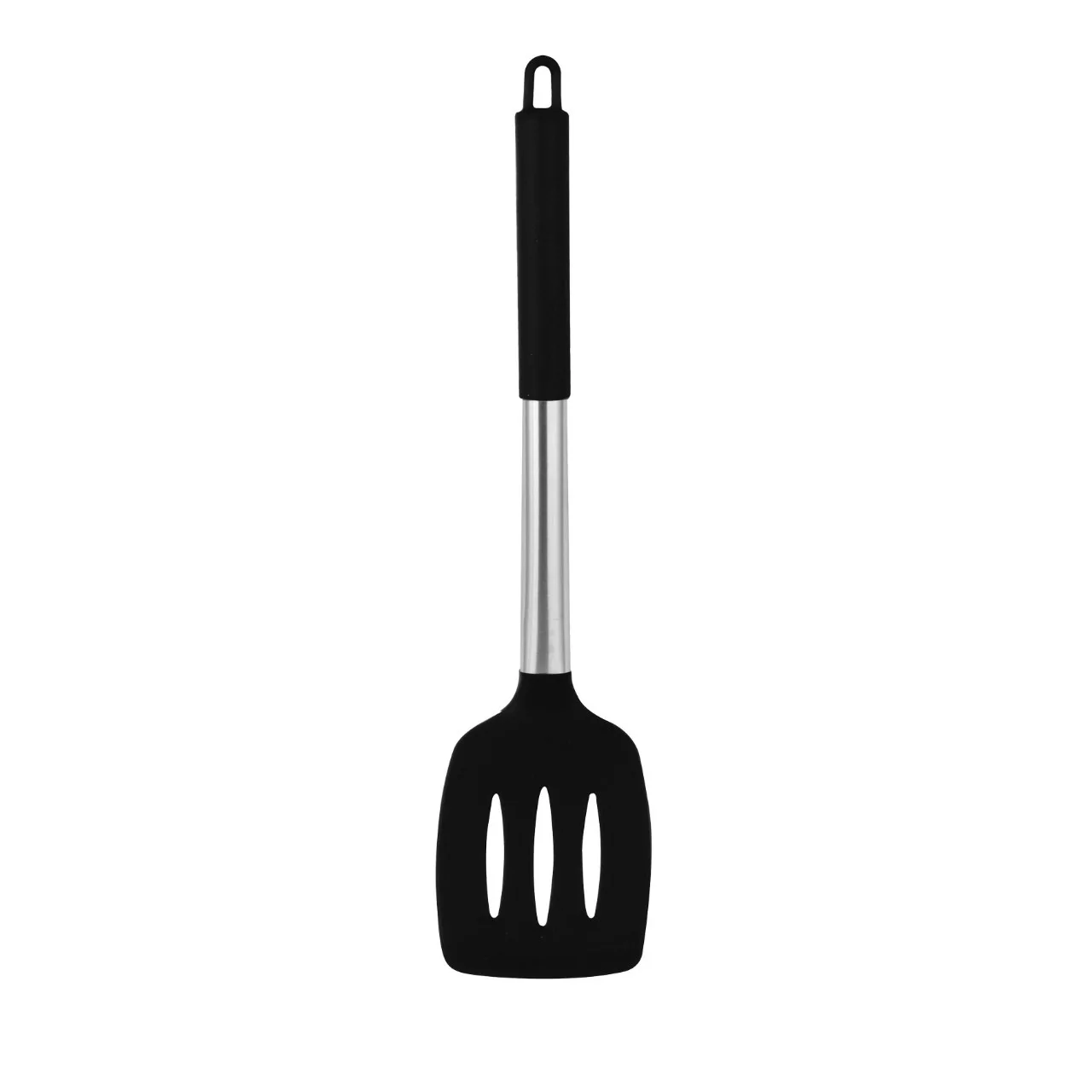 Black Color Black Spatula Metal and Silicone Cable 35cm.