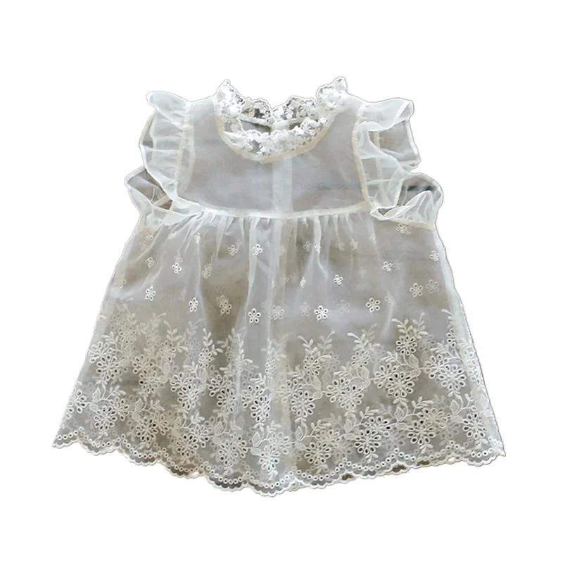 

Spring summer Korean Children Clothes Girl Princess Dress Lace Vest Sundress Sweet Fresh Fashionable Baby Girls Dresses CC126