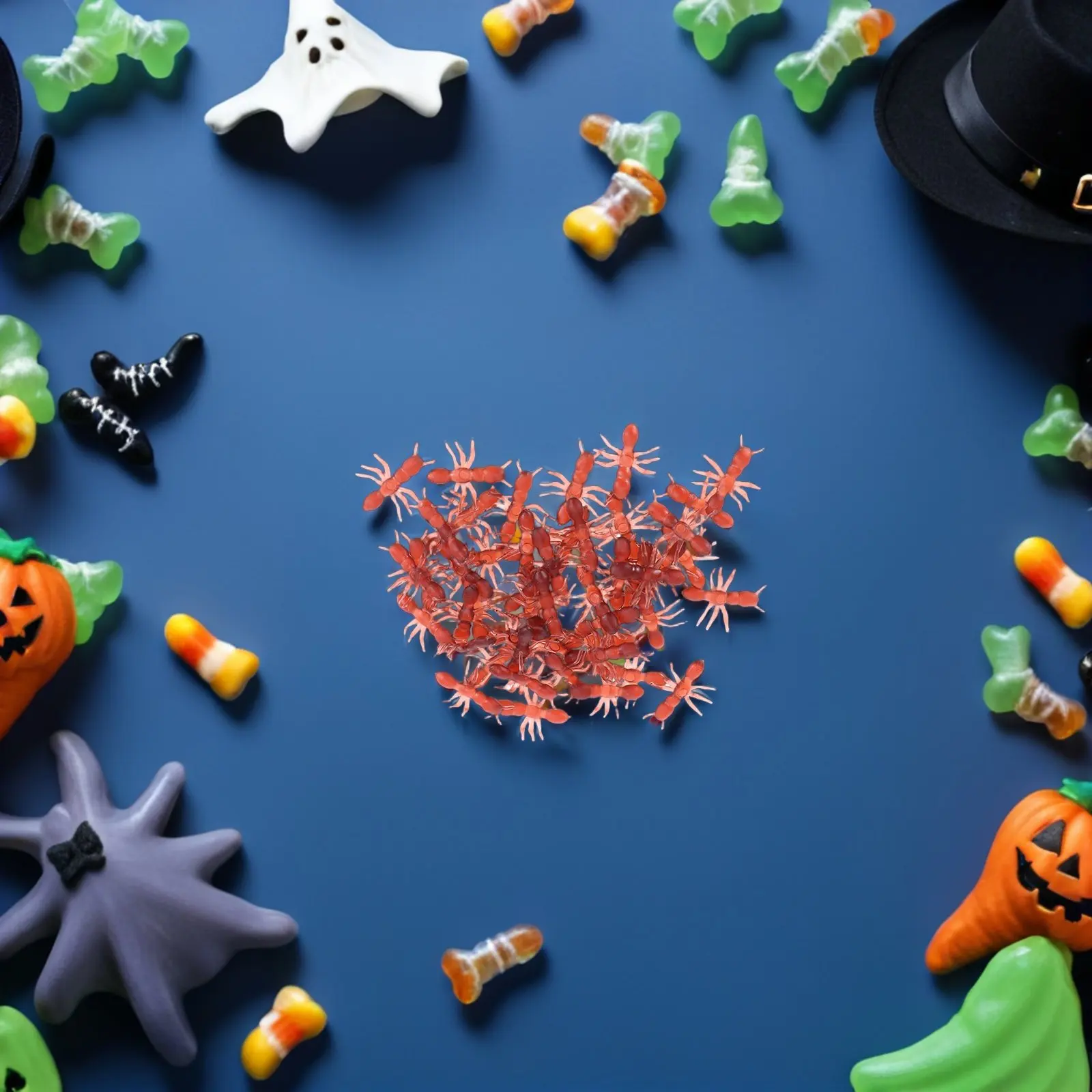 

100Pcs Realistic Simulation Ant Plastic Fake Halloween Decoration Scary Prank Trick Lightweight Portable Reusable