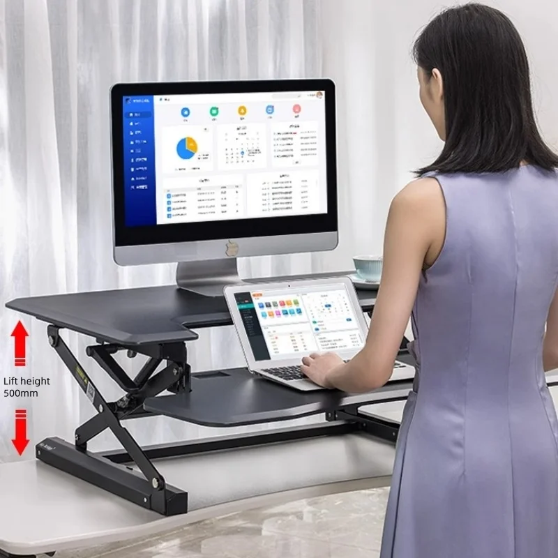 Desktop lifting workbench Notebook desktop folding computer desk Height-increasing frame Moving Tablet Stands Accessories