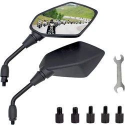 Universal Motorcycle Rear View Mirrors M8 M10 Threaded Bolt Double Take Mirror for Scooter ATV Kawasaki Suzuki For Honda Victory