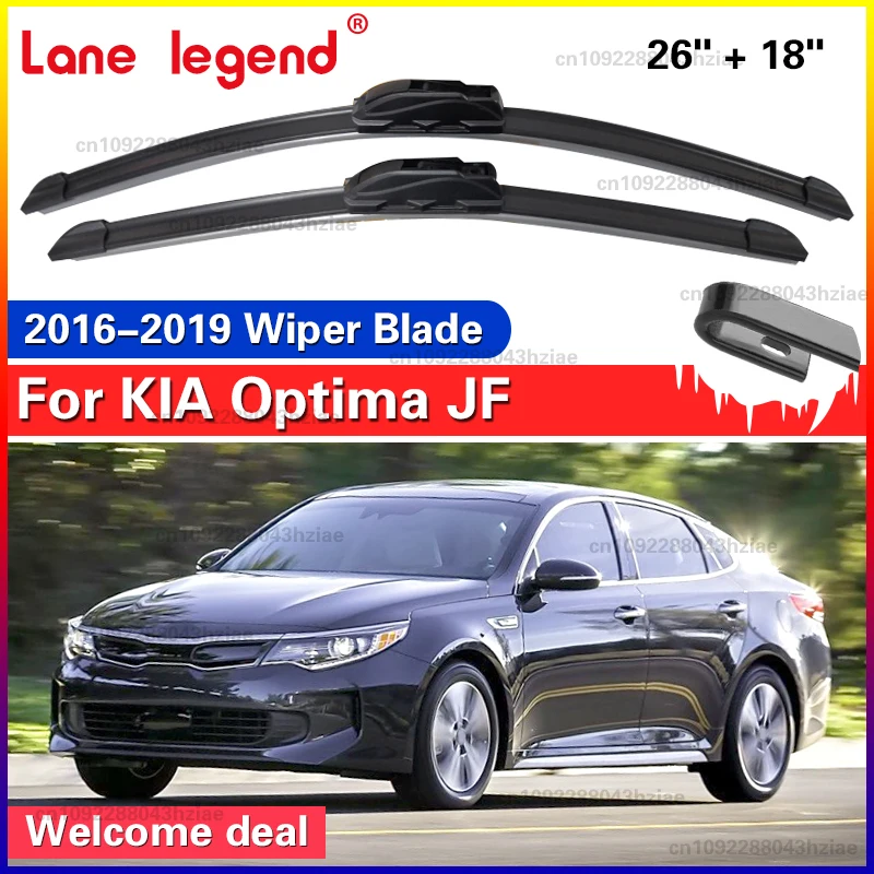 Escobillas de limpiaparabrisas de coche para KIA Optima JF 2016 2017 2018 2019 K5, cepillos de ventana de parabrisas delantero, accesorios de coche de 26 "+ 18"