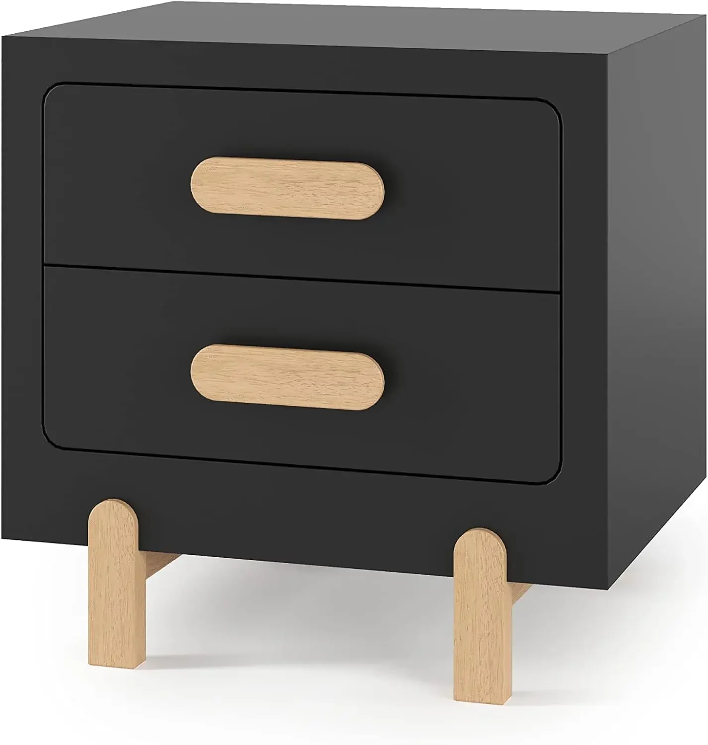 Park Heights 2 Drawer Nightstand for Nursery or Bedroom, Large Storage Drawer, Made of Sturdy Pinewood,  Fully Assembled