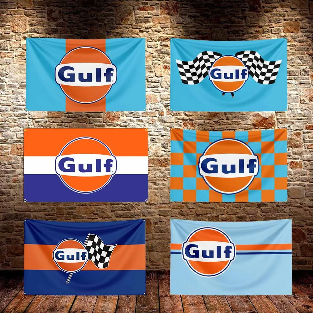 3x5FT Personalized trendy cool G-gulfs flag applicable to Garage or Outdoor For Decoration