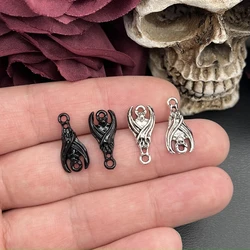 15pcs 20*9mm Mini Black Bat Charms Gothic Punk Pendant DIY Making Earrings Bracelet Necklace Creative Fun Pendant Accessories