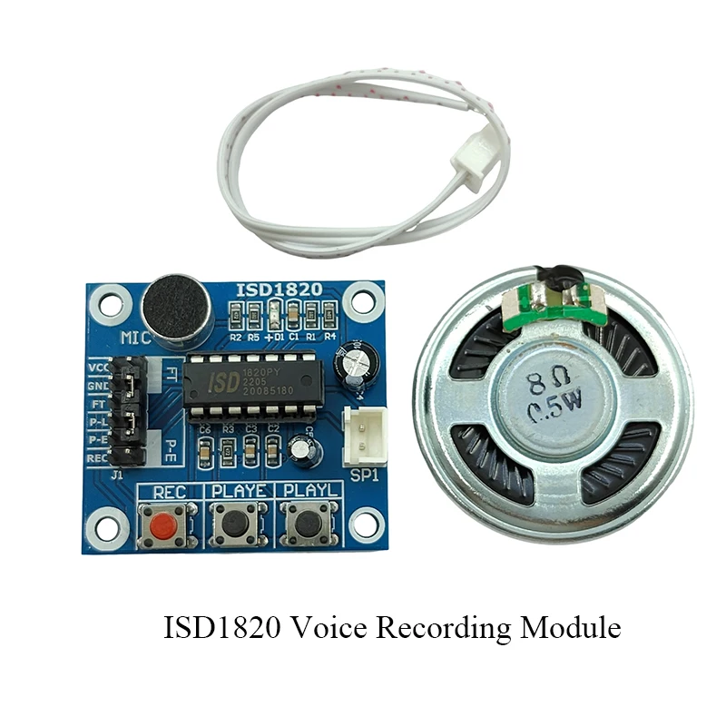 ISD1820 Voice Recording Module with Mic And Sound Loudspeaker Audio Recording Playback DC3-5V for Electronic Projects