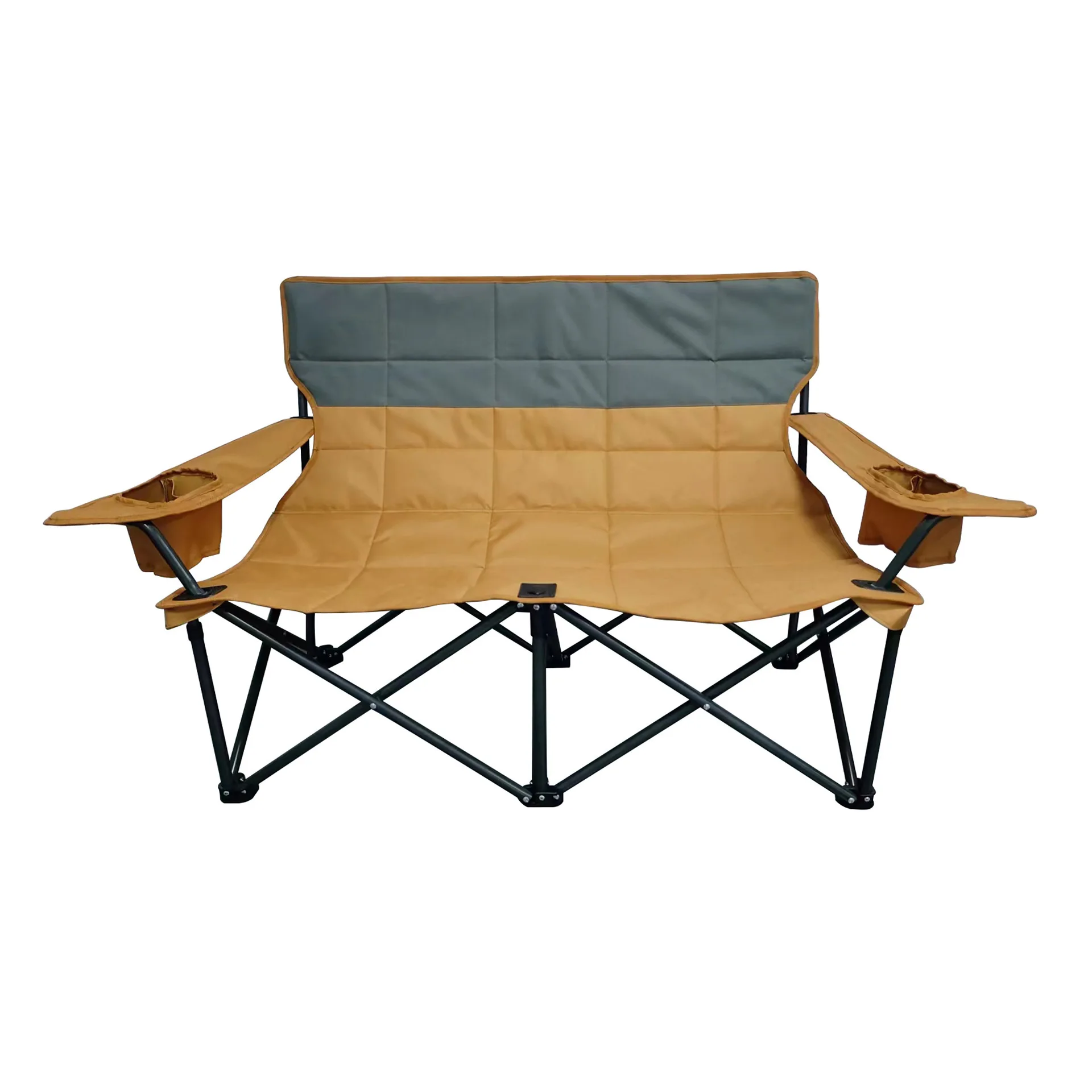 

Outdoor folding camping chair double leisure portable moon chair backrest couple patio beach chair