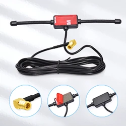 Eightwood Universal 433MHz DAB+Automobile Radio Dipole Antenna Aerial Glass Mount SMB Connector for Pioneer Alpine