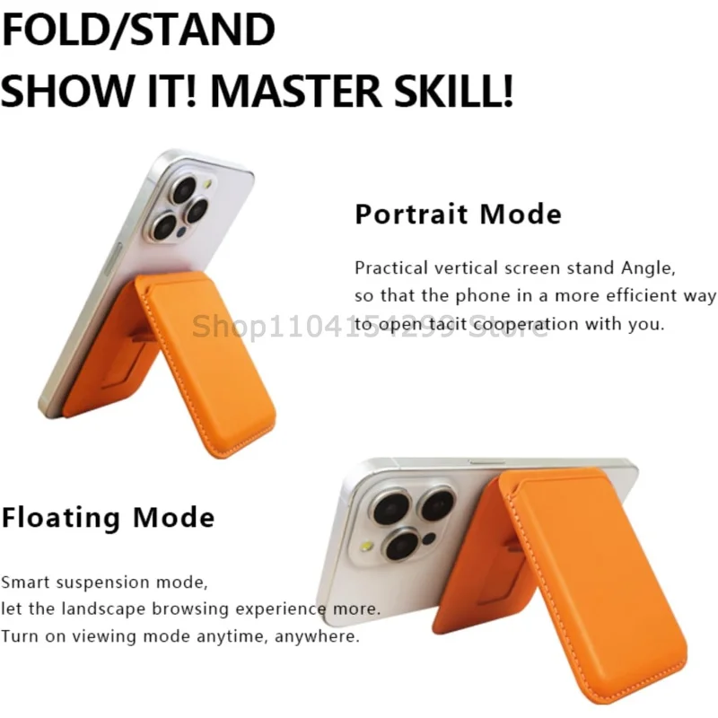 Strong Magnetic Leather Wallet with Hide Stand Case for Magsafe for IPhone 15PM 14 13 Pro Max Mag Safe Card Holder Pocket Cover