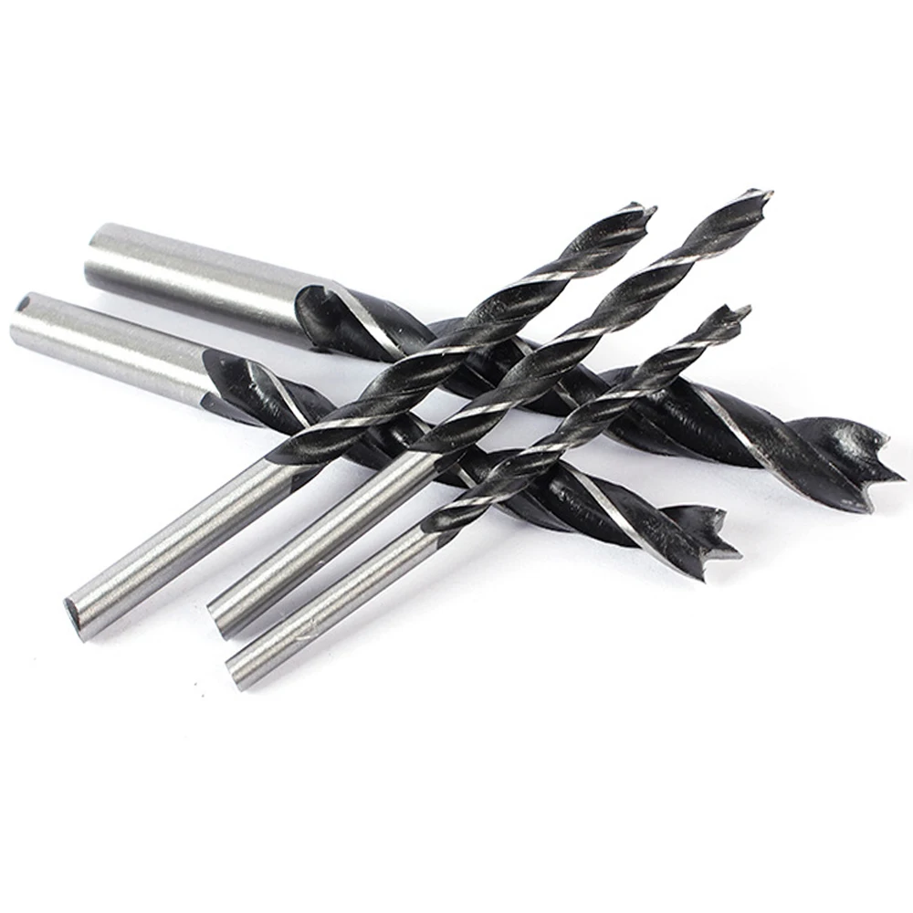 NEW Arrival  5Pcs/box 3 Flute wood Drill Bits Set for Woodworking Metal Power Tools Wood Drilling High Quality twisted drill