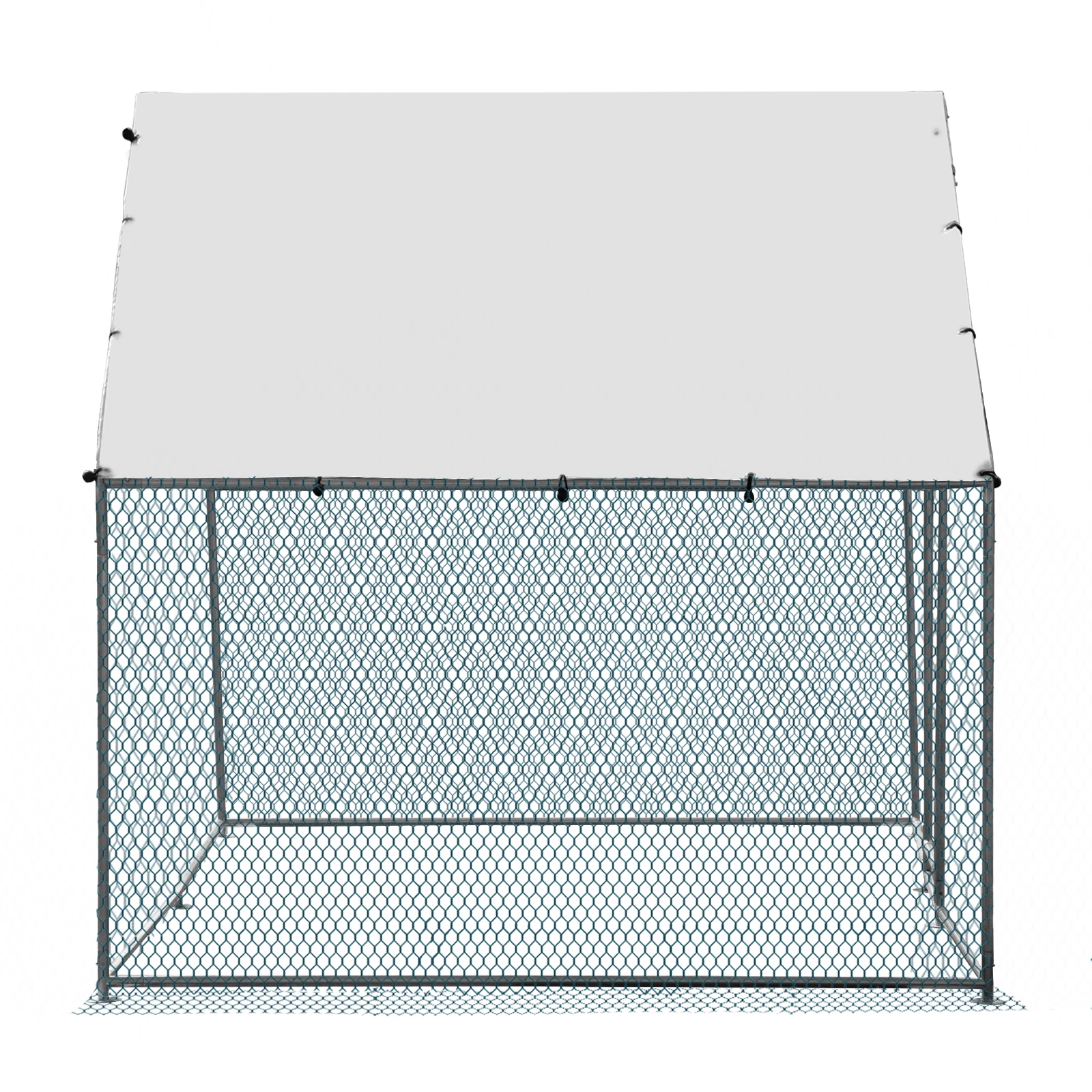 6.5 x 10 ft Large Metal Chicken Coop, Walk-in Poultry Cage Chicken Hen Run House with Waterproof Cover, Rabbits Cats Dogs Farm